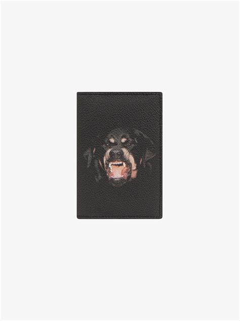 givenchy black rottweiler card holder|Rottweiler printed long wallet in coated canvas .